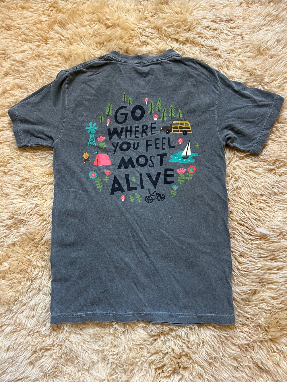 Natural Life- 'Go Where You Feel Most Alive' - Camp Shirt